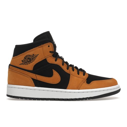 Кроссы Jordan 1 Mid Desert Ochre (W) - женская сетка размеров