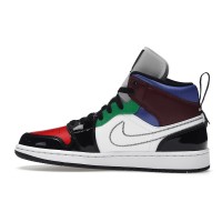 Женские Jordan 1 Mid SE Black White Multi-Color (W)