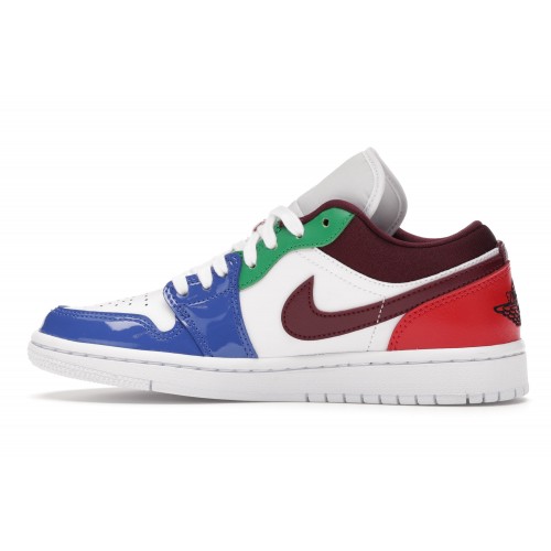 Кроссы Jordan 1 Low Multi-Color (W) - женская сетка размеров