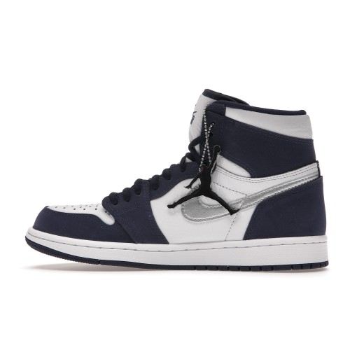 Кроссы Jordan 1 Retro High CO.JP Midnight Navy (Suitcase) - мужская сетка размеров