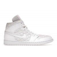 Женские кроссовки Jordan 1 Mid Quilted White (W)
