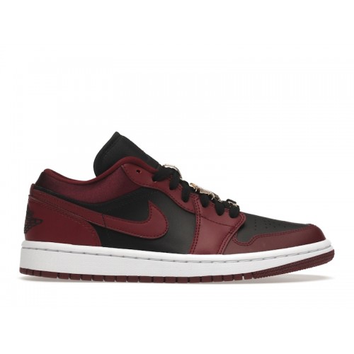 Кроссы Jordan 1 Low Dark Beetroot Black (W) - женская сетка размеров