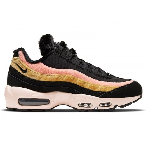 Кроссы Nike Air Max 95 Black Fur (W) - женская сетка размеров