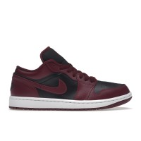 Женские кроссовки Jordan 1 Low Black Dark Beetroot (W)