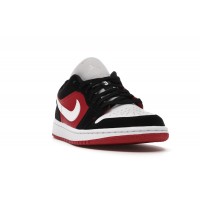 Женские Jordan 1 Low Black White Gym Red (W)