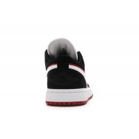 Женские Jordan 1 Low Black White Gym Red (W)