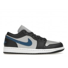 Женские кроссовки Jordan 1 Low Anthracite Industrial Blue (W)