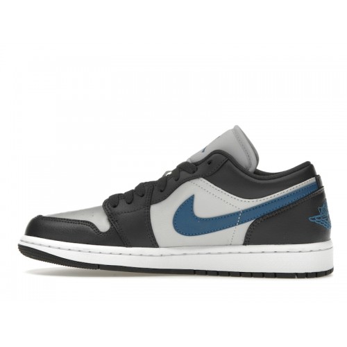 Кроссы Jordan 1 Low Anthracite Industrial Blue (W) - женская сетка размеров