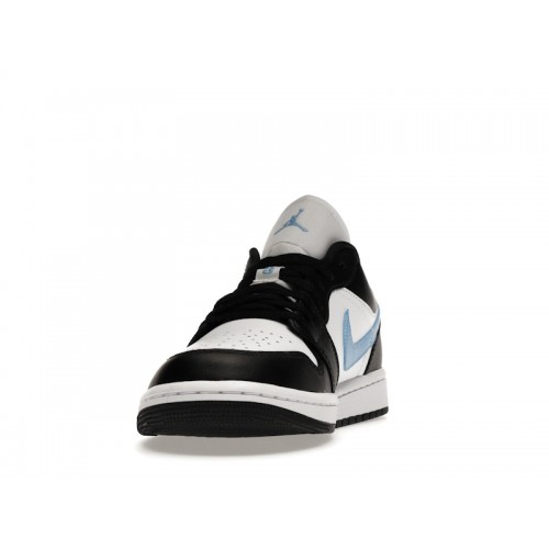 Кроссы Jordan 1 Low Black University Blue White (W) - женская сетка размеров