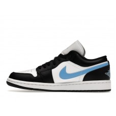 Женские Jordan 1 Low Black University Blue White (W)
