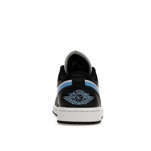 Кроссы Jordan 1 Low Black University Blue White (W) - женская сетка размеров