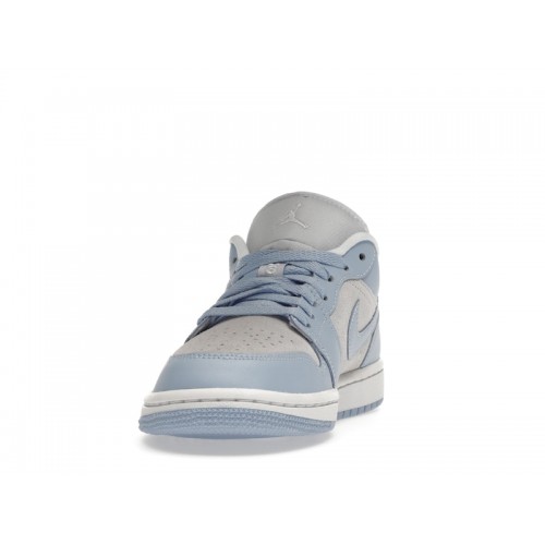Кроссы Jordan 1 Low Football Grey Aluminum (W) - женская сетка размеров