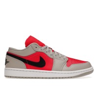 Женские кроссовки Jordan 1 Retro Low Light Iron Ore Siren Red (W)