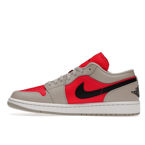 Кроссы Jordan 1 Retro Low Light Iron Ore Siren Red (W) - Женская сетка размеров