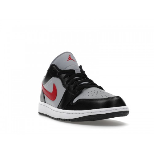 Wmns Air Jordan 1 Low Wolf Grey Gym Red - женская сетка размеров