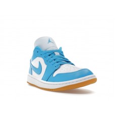 Женские Jordan 1 Low White Gum Light Brown Dark Powder Blue (W)
