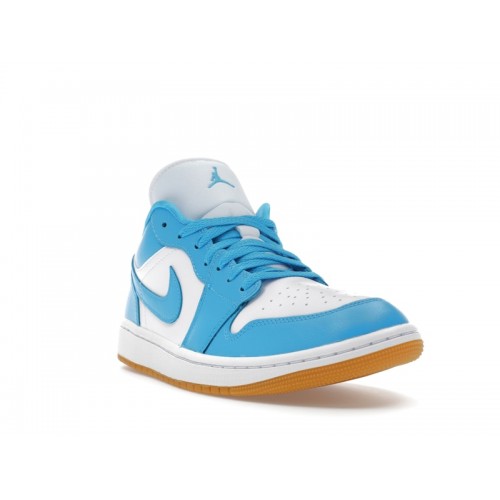 Wmns Air Jordan 1 Low Dark Powder Blue Gum - женская сетка размеров