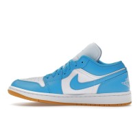 Женские Jordan 1 Low White Gum Light Brown Dark Powder Blue (W)