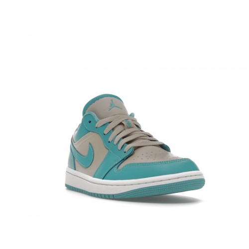 Кроссы Jordan 1 Low Tropical Teal (W) - женская сетка размеров