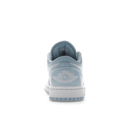 Кроссы Jordan 1 Low White Ice Blue (W) - женская сетка размеров