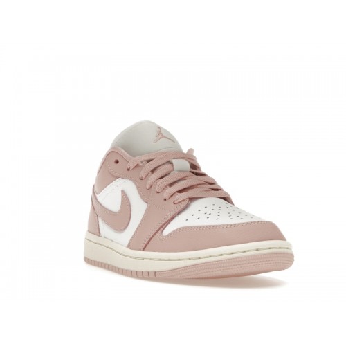 Кроссы Jordan 1 Low Pink Oxford (W) - женская сетка размеров