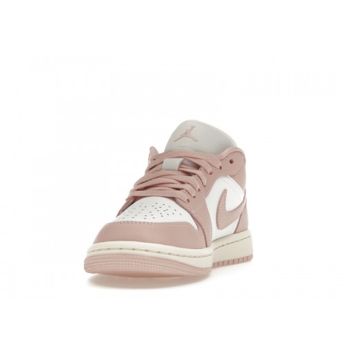 Кроссы Jordan 1 Low Pink Oxford (W) - женская сетка размеров
