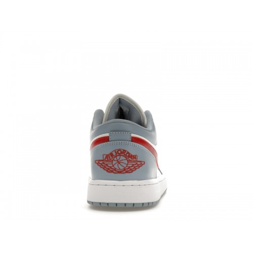 Кроссы Jordan 1 Low Blue Whisper Dune Red (W) - женская сетка размеров
