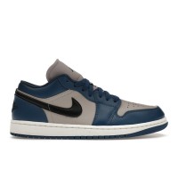 Женские кроссовки Jordan 1 Low French Blue College Grey (W)