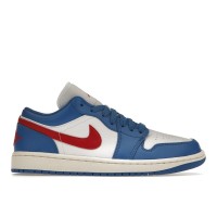 Женские кроссовки Jordan 1 Low Sport Blue Gym Red (W)