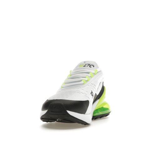 Кроссы Nike Air Max 270 White Black Volt - мужская сетка размеров