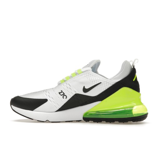 Кроссы Nike Air Max 270 White Black Volt - мужская сетка размеров