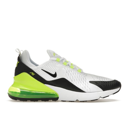 Кроссы Nike Air Max 270 White Black Volt - мужская сетка размеров