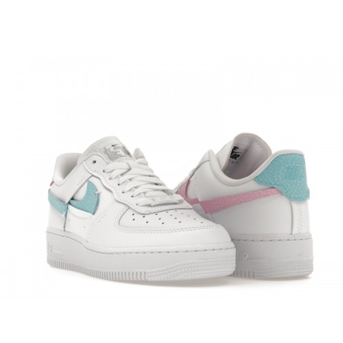 Nike Air Force 1 LXX White Pink Aqua (W) - женская сетка размеров
