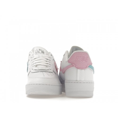 Nike Air Force 1 LXX White Pink Aqua (W) - женская сетка размеров