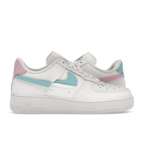 Nike Air Force 1 LXX White Pink Aqua (W) - женская сетка размеров