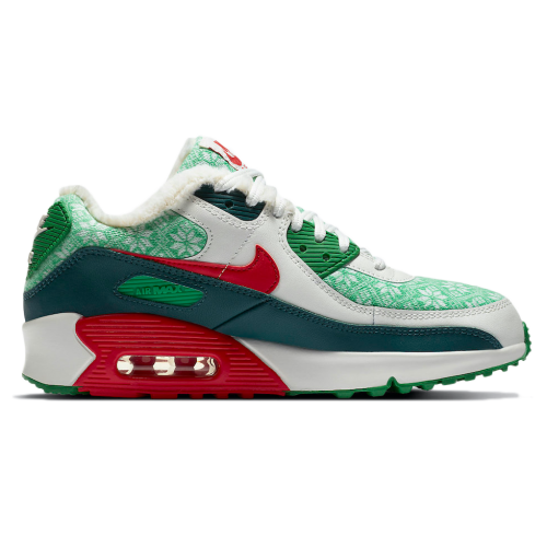 Кроссы Nike Air Max 90 SE Christmas (GS) - подростковая сетка размеров