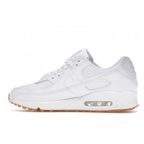 Кроссы Nike Air Max 90 White Gum - мужская сетка размеров