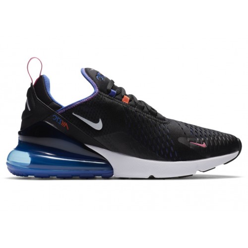 Кроссы Nike Air Max 270 Black Astronomy Blue - мужская сетка размеров