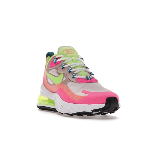 Кроссы Nike Air Max 270 React Pink Volt (W) - женская сетка размеров