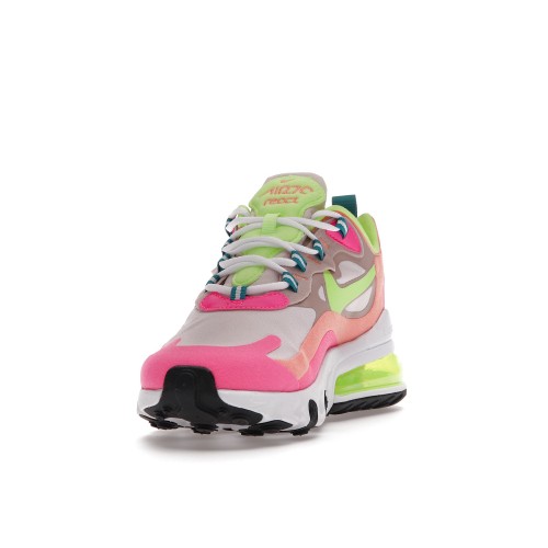 Кроссы Nike Air Max 270 React Pink Volt (W) - женская сетка размеров