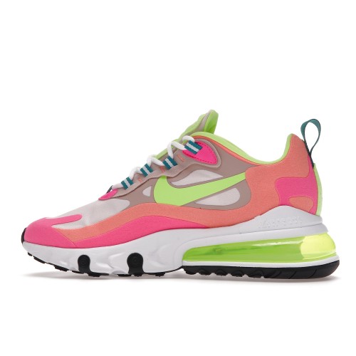 Кроссы Nike Air Max 270 React Pink Volt (W) - женская сетка размеров