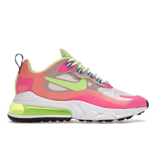 Кроссы Nike Air Max 270 React Pink Volt (W) - женская сетка размеров