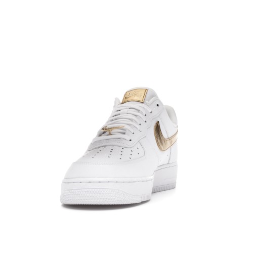 Кроссы Nike Air Force 1 Low White Metallic Gold (2020) - мужская сетка размеров
