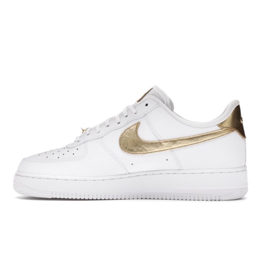 Кроссы Nike Air Force 1 Low White Metallic Gold (2020) - мужская сетка размеров