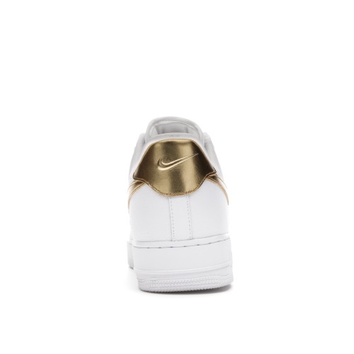 Кроссы Nike Air Force 1 Low White Metallic Gold (2020) - мужская сетка размеров