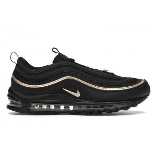 Кроссы Nike Air Max 97 CM Black Metallic Gold - мужская сетка размеров