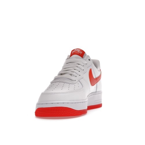 Кроссы Nike Air Force 1 Low White Orange (2021) - мужская сетка размеров