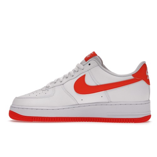 Кроссы Nike Air Force 1 Low White Orange (2021) - мужская сетка размеров