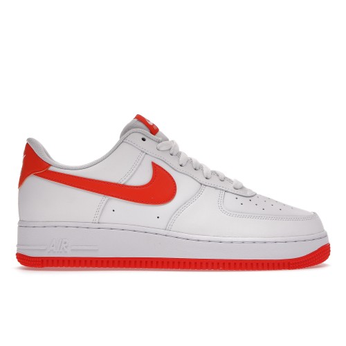 Кроссы Nike Air Force 1 Low White Orange (2021) - мужская сетка размеров