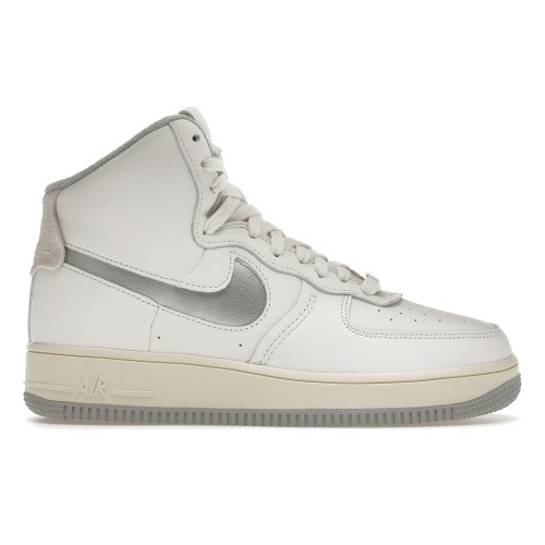 Кроссы Nike Air Force 1 High Sculpt White Silver (W) - женская сетка размеров